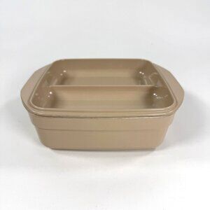 Anchor Hocking Square Microwave Microware Casserole Divided PM 481-TI Vintage